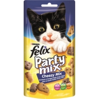 Hipercor  FELIX PARTY MIX Cheezy Mix snacks para gato con sabor a ques