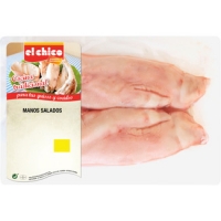 Hipercor  EL CHICO manos de cerdo saladas 2 unidades peso aproximado b