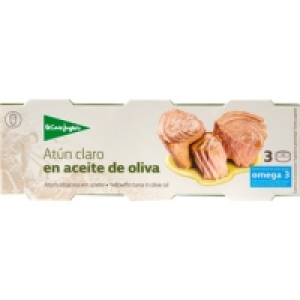 Hipercor  EL CORTE INGLES atún claro en aceite de oliva pack 3 lata 60