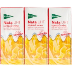 EL CORTE INGLES nata UHT especial cocina pack 3 envases 200