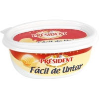 Hipercor  PRESIDENT mantequilla fácil de untar sin sal tarrina 250 g