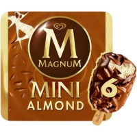Hipercor  MAGNUM Mini Almendras bombón helado sin gluten 6 unidades es