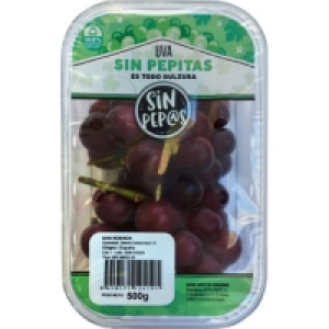 SIN PEP@S uva rosada sin semilla tarrina 500 g