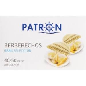 Hipercor  PATRON berberechos al natural gran selección 40-50 piezas la