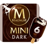 Hipercor  MAGNUM Mini Dark mini helado de vainilla con chocolate negro