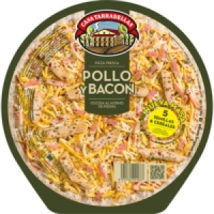 CASA TARRADELLAS pizza de pollo y bacon con masa de 5 semill