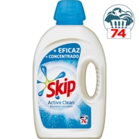 Hipercor  SKIP Active Clean detergente máquina líquido azul botella 74