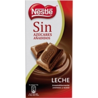 Hipercor  NESTLE chocolate con leche sin azúcares añadidos tableta 125