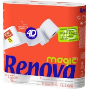 RENOVA papel higiénico Magic XL 4D 2 capas paquete 9 rollos