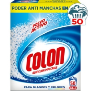 Hipercor  COLON detergente máquina polvo activo para ropa blanca y de 