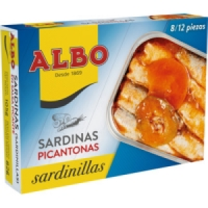 ALBO sardinillas picantonas 8-12 piezas lata 82 g neto escur 2.99 €