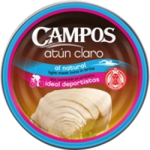 Hipercor  CAMPOS atún claro al natural lata 112 g neto escurrido