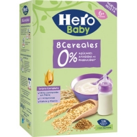 Hipercor  HERO BABY papilla 8 cereales sin lactosa y sin aceite de pal