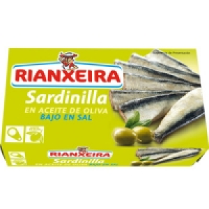 Hipercor  RIANXEIRA sardinilla en aceite de oliva bajo en sal lata 57 