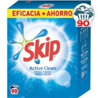 Hipercor  SKIP Active Clean detergente máquina polvo maleta 90 cacitos