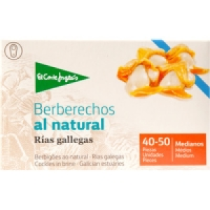 Hipercor  EL CORTE INGLES berberechos al natural de las rías gallegas 