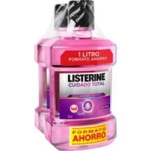 Hipercor  LISTERINE enjuague bucal Cuidado Total sabor menta pack 2 fr