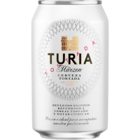 Hipercor  TURIA cerveza tostada de Valencia lata 33 cl