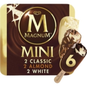 MAGNUM Mini helados surtidos Magnum Classico, Blanco y Almen