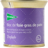 Hipercor  EL CORTE INGLES bloc de foie gras de pato trufado sin gluten