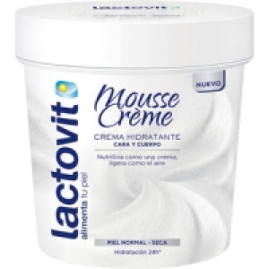 LACTOVIT Mousse Creme crema hidratante para cara y cuerpo ta