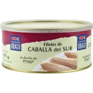 UBAGO filetes de caballa en aceite vegetal lata 620 g neto e
