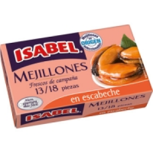 ISABEL mejillones en escabeche en origen seleccionados 13-18 1.35 €