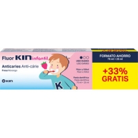 Hipercor  FLUOR·KIN Infantil pasta de dientes con sabor a fresa de 2 a
