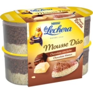 LA LECHERA mousse dúo chocolate con leche y chocolate blanco 1.69 €