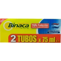 Hipercor  BINACA pasta de dientes Triple Protección pack 2 tubos 75 ml