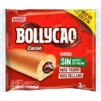 Hipercor  BOLLYCAO rellenos de cacao sin aceite de palma 3 unidades en