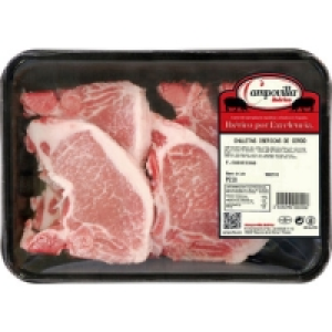 Hipercor  CAMPOVILLA chuletas de lomo de cerdo ibérico peso aproximado