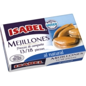 Hipercor  ISABEL mejillones al natural en origen seleccionados 13-18 p