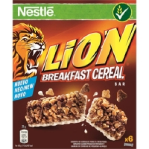NESTLE Lion barritas de cereales para el desayuno 6 unidades