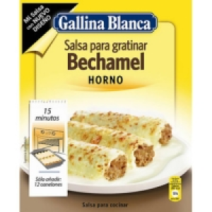 GALLINA BLANCA salsa para gratinar bechamel al horno sobre 3