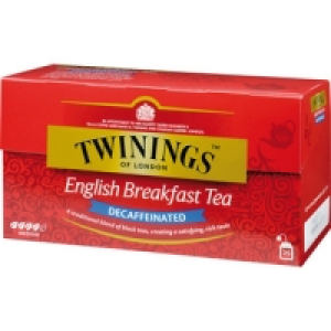 Hipercor  TWININGS té English Breakfast descafeinado estuche 25 bolsit