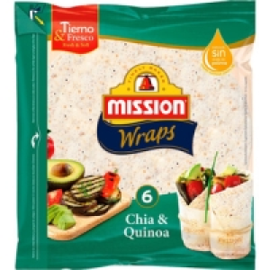 MISSION Wraps con chía y quinoa sin aceite de palma 6 unidad