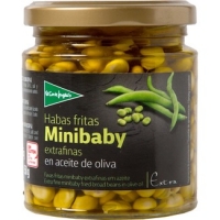 Hipercor  EL CORTE INGLES habas fritas minibaby en aceite de oliva fra