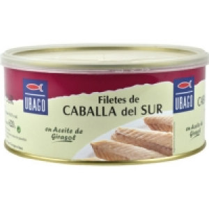 Hipercor  UBAGO filetes de caballa en aceite vegetal lata 620 g neto e