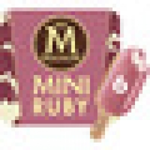 MAGNUM Mini Ruby cremoso helado de chocolate blanco con cobe