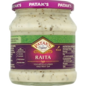 Hipercor  PATAKS salsa raita yogur, cucumber and mint dip frasco 270 