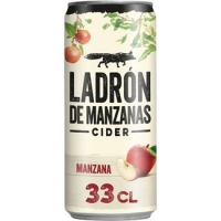 Hipercor  LADRON DE MANZANAS sidra de manzana tipo Cider lata 33 cl