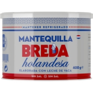 BREDA mantequilla holandesa sin sal lata 400 g 5.39 €