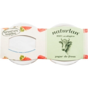NATURLAN yogur de vaca de fresa 100% ecológico pack 2 envase 1.28 €