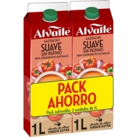 Hipercor  ALVALLE gazpacho suave pack ahorro 2 unidades sin gluten env
