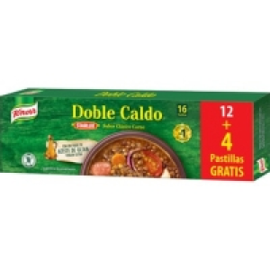 Hipercor  KNORR doble caldo de carne 16 pastillas con aceite de oliva 