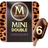 Hipercor  MAGNUM Mini Double helados con doble chocolate sin gluten 6 