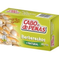 Hipercor  CABO DE PEÑAS berberechos al natural 45-55 piezas lata 63 g 