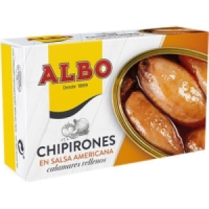 Hipercor  ALBO chipirones rellenos en salsa americana lata 72 g neto e