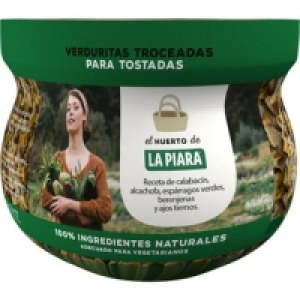 LA PIARA El Huerto receta de calabacín, alcachofa, espárrago